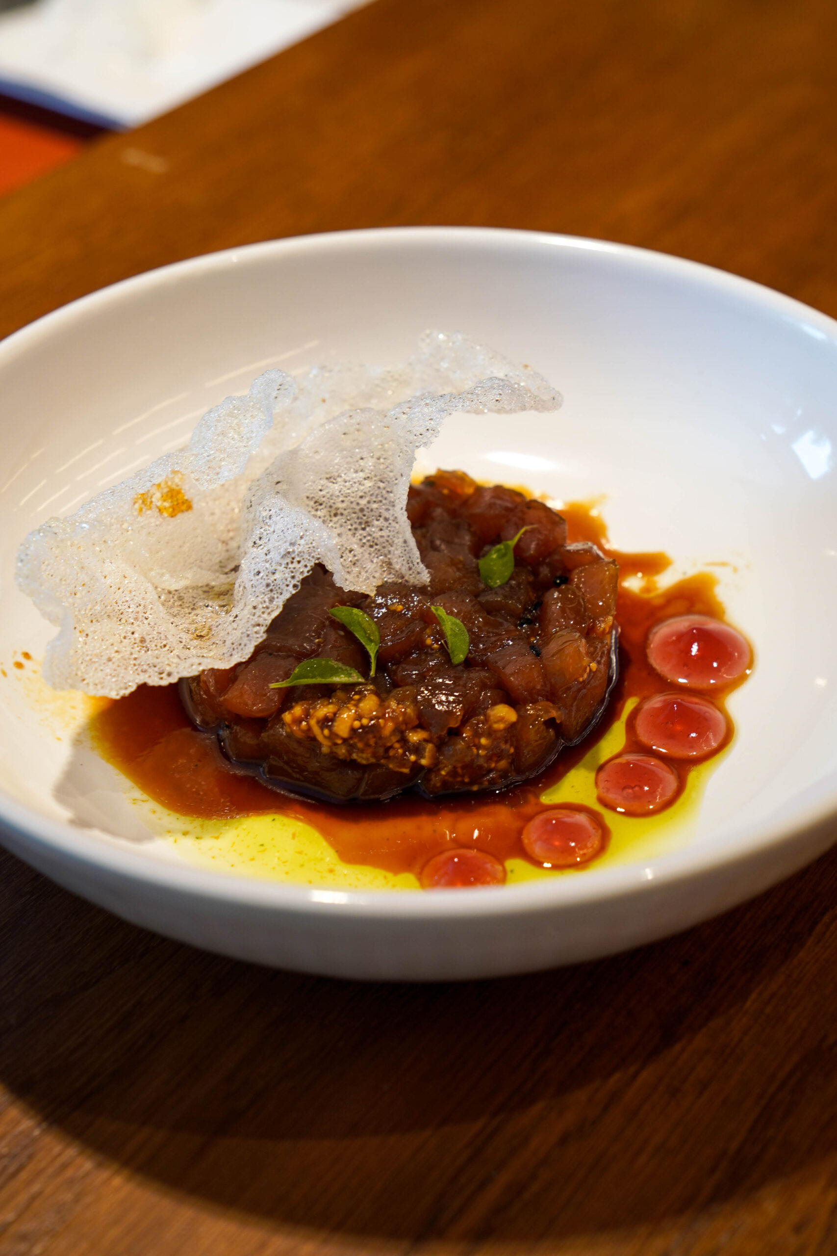 tártaro de atum rabilho com poejo fresco